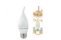 Лампа светодиодная WFС37-10 Вт-230 В -4000 К–E27 (свеча на ветру) Народная*