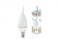 Лампа светодиодная WFС37-7 Вт-230 В -6500 К–E14 (свеча на ветру) Народная*