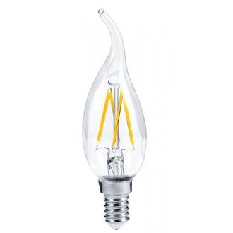 Лампа светодиодная LED-СВЕЧА НА ВЕТРУ-PREMIUM 7Вт 160-260В Е14 4000К прозрачная ASD