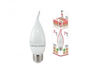 Лампа светодиодная WFC37-7 Вт-230 В -3000 К–E27 (свеча на ветру) Народная*