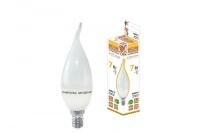 Лампа светодиодная WFС37-7 Вт-230 В -4000 К–E14 (свеча на ветру) Народная*
