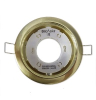 Светильник встраиваемый GX53 220 В 50 Гц матовое золото  (с термокольцом, инд. пак ) Фарлайт