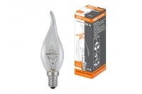 Лампа накаливания "Свеча на ветру" прозрачная 60 Вт-230 В-Е14 TDM *