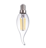 Лампа светодиодная нитевидная прозрачная свеча на ветру СW35 11 Вт 4000 К Е14 Фарлайт
