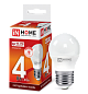 Лампа светодиодная LED-ШАР-VC 4Вт 230В Е27 6500К 380Лм IN HOME